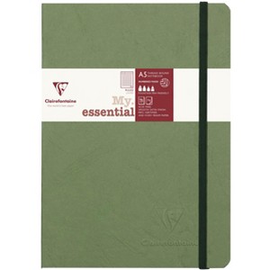 Clairefontaine "My Essential" Bound Paginated Notebook - 96 Ruled Sheets - 6 x 8 1/4 - Green - 1 of 4