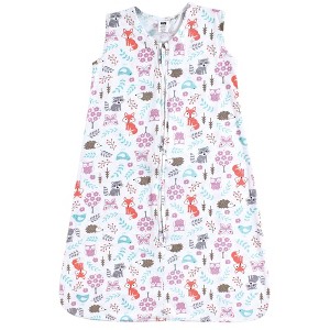 Hudson Baby Infant Girl Cotton Sleeveless Wearable Sleeping Bag, Sack, Blanket, Woodland Fox - 1 of 1