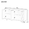 TIRAMISUBEST Embossed Curved Door Storage Cabinet for Entryway & Study Rooms - 4 of 4