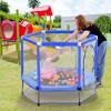 Whisen 55'' Toddlers Trampoline with Ocean Balls, Safe Net & Pads, Upgrade Zipper - 2 of 4