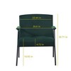 Infurnic Accent Chairs, Cozy Arm Chair with Soft Cushion and Solid Legs for Living Room, Bedroom, Reading, Reception, Green, 26.6"*28"*30.71" - 4 of 4
