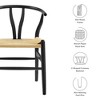 Modway  Amish Wood Rope Dining Room Chair in Black - 29 Inch Tall Solid Elm Wood Accent Armchair - 4 of 4