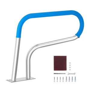 VEVOR Pool Handrail, 32 x 23 inch Pool Railing, Stainless Steel with Base Plate for Indoor/Outdoor Pools,Swimming Pool Safety Railing, Silver - 1 of 4