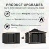 Aoodor Gazebo Replacement Netting Screen, Universal Gazebo 4-Panel Mosquito Net Sidewalls with Double Zippers for Outdoor Patio - 4 of 4