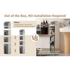 Slim Bathroom Storage Cabinet, Narrow Cabinet Dresser with Drawers, Wheels, Handle & Toilet Paper Holder - 3 of 4