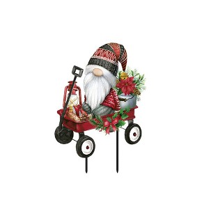 Briarwood Lane Christmas Metal Art x Wagon Gnome For Christmas Metal Art - 1 of 2