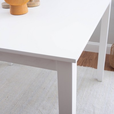 Shelby White Solid Wood Square Counter Height Dining Table