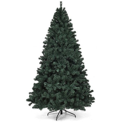 Costway 7.5Ft Pre-Lit Christmas Tree Hinged 550 Multicolor Lights