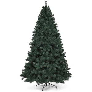 Costway 7.5Ft Pre-Lit Christmas Tree Hinged 550 Multicolor Lights - 1 of 4