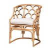 bali & pari Aster Modern Bohemian Natural Brown Rattan Armchair - 2 of 4