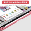 Vena For Apple iPad A16 Case Clear, iPad 10th Generation Case Trifold Stand, iPad 11th Generation Case, Slim Stand Protective Cover, Pink - 4 of 4