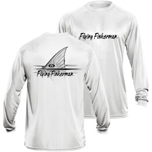 Flying Fisherman Redfish Performance Long Sleeve T-Shirt - White - 1 of 1