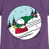 Girls' - Peanuts - Snoopy Woodstock Sled Fitted Short Sleeve Graphic T-Shirt - 2 of 4