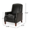 PU Leather Recliner Chair with Rivets, Adjustable Footrest - 3 of 4