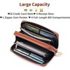 BEAFUP Large Capacity Double Zip RFID Blocking Women’s Wallet - Genuine Leather Wristlet Clutch for Travel,Everyday Use - 4 of 4