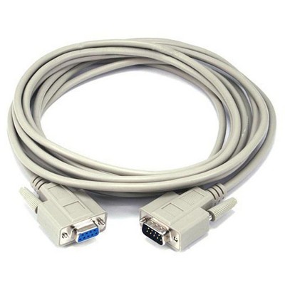 Monoprice Molded Cable - 15 Feet - Beige | DB9 Male/Female