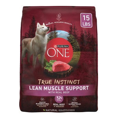 Purina ONE True Instinct Lean Muscle with Real Beef Flavor Dry Dog Food - 15lbs