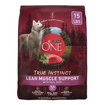 Purina ONE True Instinct Lean Muscle with Real Beef Flavor Dry Dog Food - 15lbs