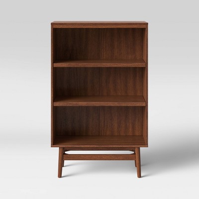 amherst mid century modern horizontal bookcase