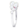 EVERLY JEWELRY |Sterling Silver 1/10 CT TGW Pink Sapphire And White Freshwater Cultured Pearl Fashion Ring - 2 of 4