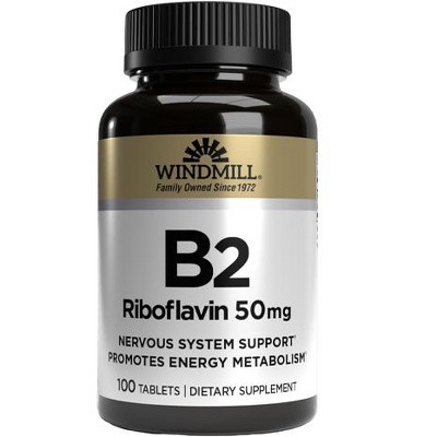 Windmill Vitamin B-2 50 mg Tablets - 100 Ct