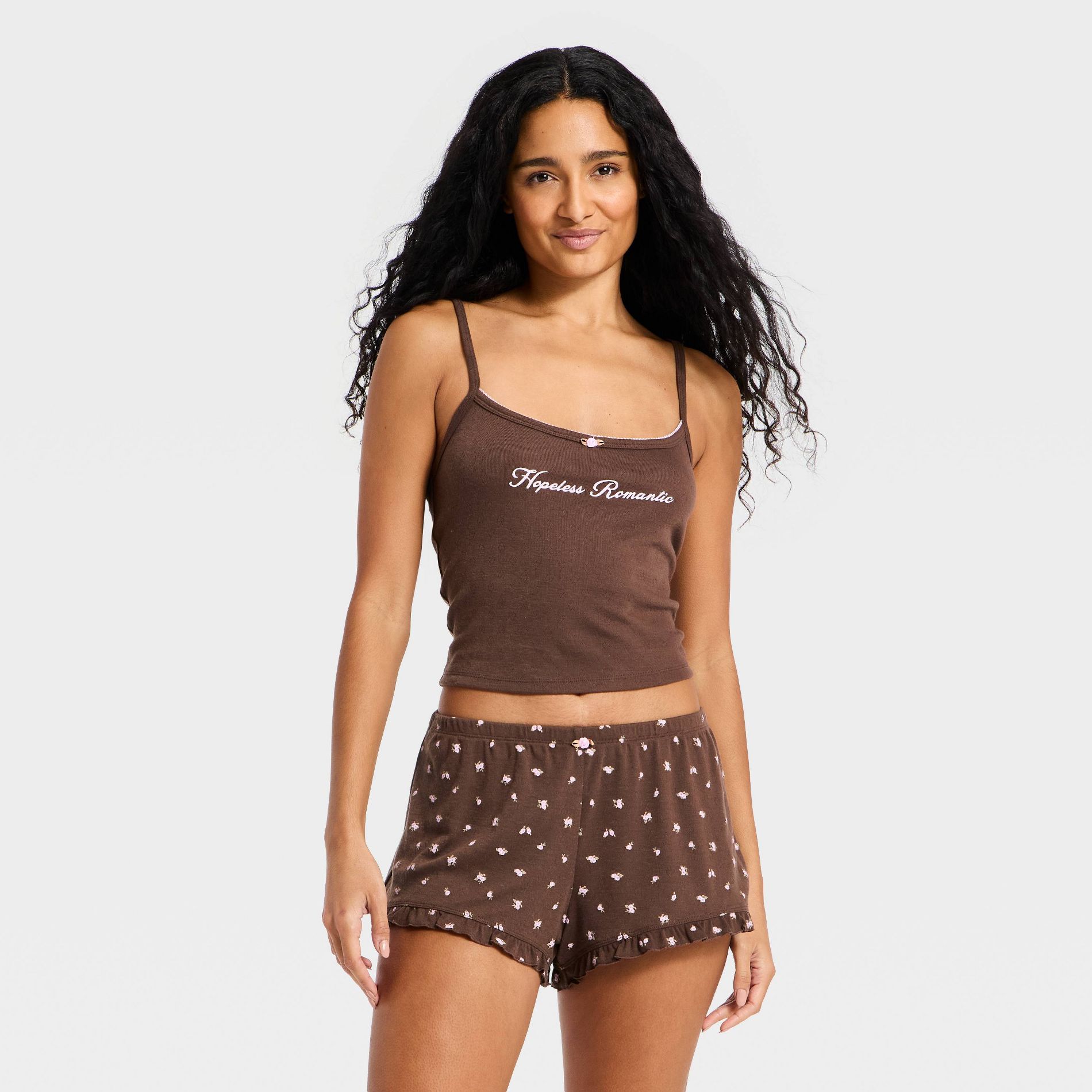Women's Pointelle Tank Top and Shorts Pajama Set - Wild Fable™
