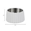 THE LICKER STORE Ripple Ridge Small/Medium Slanted Concrete & Stainless Steel Bowl 16oz (2 Cups) Pet Feeder - 4 of 4