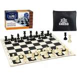 WE Games Ultimate Compact Tournament Chess Set with Silicone Chess Board - Heavy Weighted Pieces