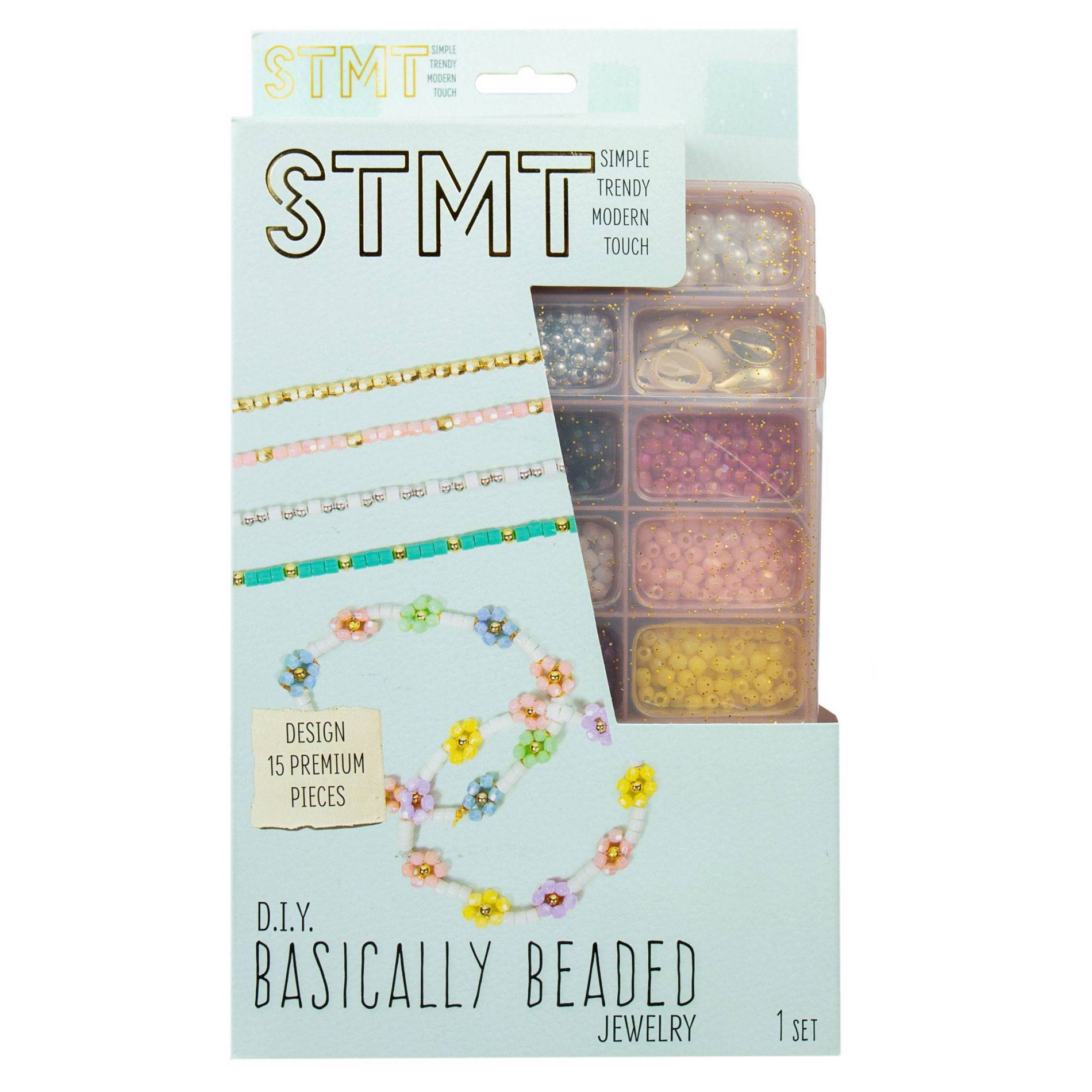 DIY Basically Beaded Jewelry Kit - STMT: Bracelet Making Kit with Clay Beads & Storage Case, 3696 Pieces