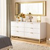 6-Drawer Dresser - Wide Storage Wood Chest Organizer with Metal Legs, Modern Dressers & Chests for Bedroom, Living Room, Hallway - 4 of 4