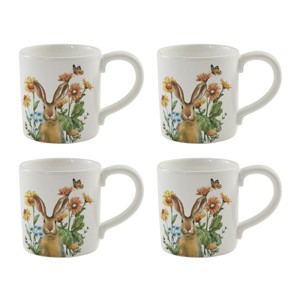 Park Designs Garden Bunnies Floral Mug Set of 4 - 1 of 4