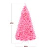 Best Choice Products Pre-Lit Pink Christmas Tree, Artificial Full Holiday Decoration w/ Branch Tips, Incandescent Lights - 2 of 4