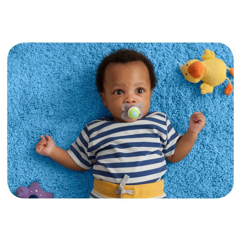 MAM Love &#38; Affection Daddy Pacifier 0-6 Months - 2ct Blue, 5 of 6
