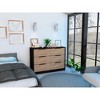 PAGED Drawers Double Dresser Modern Chest of Drawers with 2 Pull Down Cabinets for Living Room, Hallway - 4 of 4