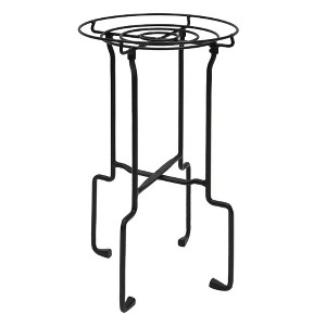 23.5" Plant Stand Catalina Black Wrought Iron with Powder Coated Finish - ACHLA Designs: Freestanding, No Assembly Required - 1 of 4