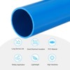 Unique Bargains Water Plumb DIY Crafts High Impact Rigid Round Pipes 8" Length ID 1.78" OD 1.97" Blue - 3 of 4