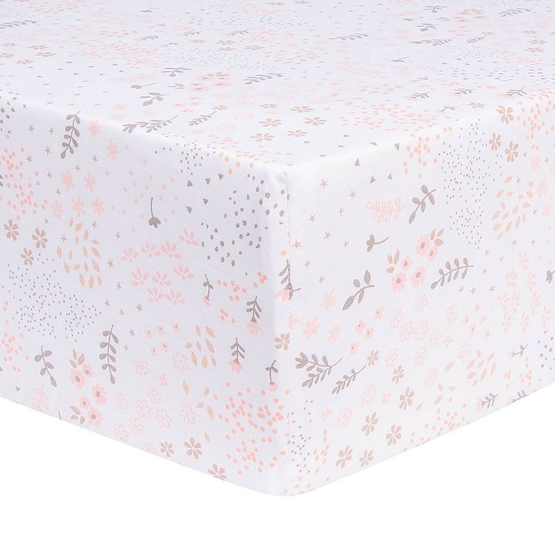 Trend Lab Fitted Crib Sheet - Blush Floral, 1 of 6
