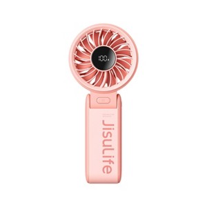 JISULIFE 3600mAh Portable Life 7 Foldable Pocket Fan Pink - 1 of 4