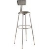 2pk Adjustable Heavy Duty Vinyl Steel Barstool with Backrest Gray - Hampden Furnishings - image 2 of 4