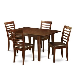 HomeStock 5-Pc Mahogany Finish Solid Wood Top - Dining Room Set - Seats 4 - 1 of 4