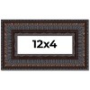 PosterPalooza | Panoramic 3.5" Wide Ornate Brown Frame - UV Acrylic, Foam Board Backing, Hanging Hardware - 2 of 4