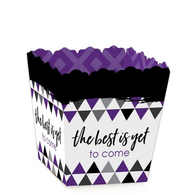 Big Dot of Happiness Purple Grad - Best is Yet to Come - Party Mini Favor Boxes - Purple  Graduation Party Treat Candy Boxes - Set of 12