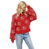 Coolmee Women's Festival Christmas Sweater Reindeer Fall Winter Long Sleeve Boat Neck Sweater Graphic Warm Trendy Sweater - 2 of 4