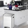 Trash Can, Stainless Steel Dual Compartment Step-on Recycling Bin with Soft-Close Lids & Removable Plastic Inner Buckets - 4 of 4