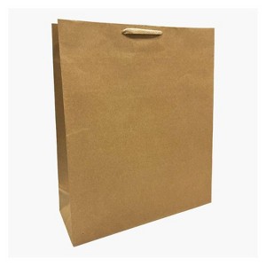 Bows And Sparkles XL Gift Bag Kraft Natural - 1 of 3