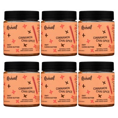 Revival Food Co. Cinnamon Chai Spice Craft Almond Butter - Case of 6/10 oz