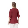 Anna-Kaci Women's V-Neck Blouse with Split Sheer Short Sleeves and Relaxed Fit Silhouette - 4 of 4