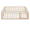 NicBex Twin/Full/Queen Wood Floor Bed,Toddler Floor Bed Frame with Fence and Door,Montessori Floor Bed for Kids,Girls,Boys - 2 of 4