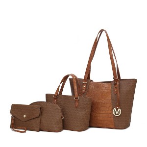 MKF Collection Lippa Tote Crocodile Embossed Vegan Leather Women’s Bag Purse Set by Mia K - 1 of 4