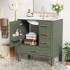 TiramisuBest 30" Bathroom Vanity with Ceramic Sink, Soft-Close Door with Built-in Shelf, Ample Storage Cabinet for Bathroom - 2 of 4